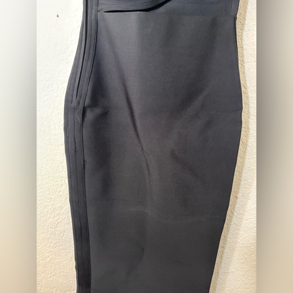 House of CB London Aina Black Cutout One-Shoulder Midi Dress XS - Picture 5 of 12